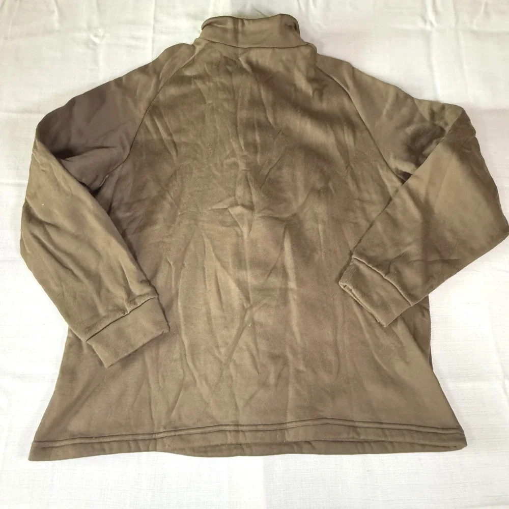 US Military‎ Cold Weather Polypropylene Undershirt XL Brown 1 4 Zip Thermal